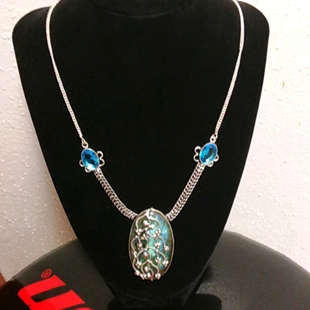 Rare "World Of ICEETHON" Yummy Antique Luxury Art-Deco .925 Sterling‎ Necklace